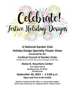 Cardinal Council Holiday Design Speciality Flower Show